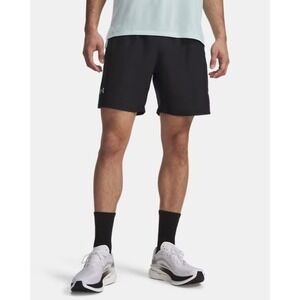 Under Armour UA Launch 7" Shorts Men's XL Black Fitted Lightweight Activewear